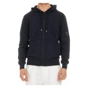 Blauwe Full Zip Katoenen Trui C.p. Company , Blue , Heren