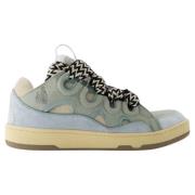 Leather sneakers Lanvin , Blue , Heren