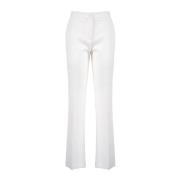 Roomkleurige Viscose Flare Broek Nenette , Beige , Dames