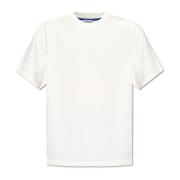T-shirt met logo Burberry , White , Heren
