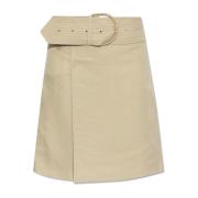 Rok met brede riem Burberry , Beige , Dames