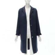 Pre-owned Wool outerwear Hermès Vintage , Blue , Dames