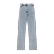 Blauwe Denim Broek Magda Butrym , Blue , Dames