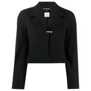 Pre-owned Wool outerwear Chanel Vintage , Black , Dames