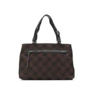 Pre-owned Cotton handbags Salvatore Ferragamo Pre-owned , Brown , Dame...