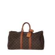 Pre-owned Canvas louis-vuitton-bags Louis Vuitton Vintage , Brown , Da...