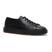 Leren Sneaker voor Mannen Santoni , Black , Heren