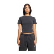 Zwart Gewassen Micro Tee Entire Studios , Black , Dames