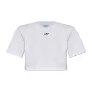 Gestreept t-shirt Off White , White , Dames