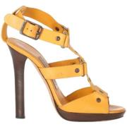 Pre-owned Leather sandals Jimmy Choo Pre-owned , Yellow , Dames