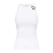 Top met een hartvormige applicatie Blumarine , White , Dames