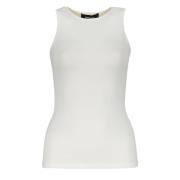 Geribbelde Tank Top Dsquared2 , White , Dames