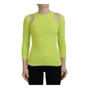 Open Schouder Lange Mouwen Top Dsquared2 , Green , Dames