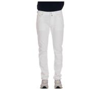 Witte Bard Fit Katoenen Jeans Jacob Cohën , White , Heren