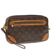 Pre-owned Canvas clutches Louis Vuitton Vintage , Brown , Dames