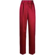 Pre-owned Cotton bottoms Jean Paul Gaultier Pre-owned , Red , Dames