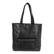 Noir Shopping Tas met Vlogo Patch Valentino Garavani , Black , Heren