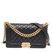 Pre-owned Leather chanel-bags Chanel Vintage , Black , Dames