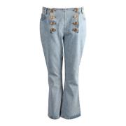 Pre-owned Cotton jeans Balmain Pre-owned , Blue , Dames