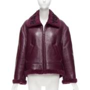 Pre-owned Leather outerwear Balenciaga Vintage , Red , Dames