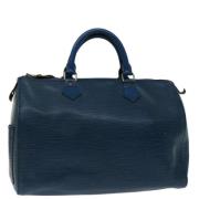 Pre-owned Leather louis-vuitton-bags Louis Vuitton Vintage , Blue , Da...