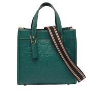 Pre-owned Leather totes Coach Pre-owned , Green , Dames