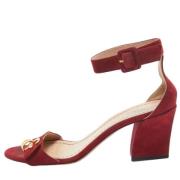 Pre-owned Suede sandals Dior Vintage , Red , Dames