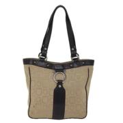 Pre-owned Canvas totes Salvatore Ferragamo Pre-owned , Beige , Dames