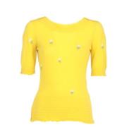 Pre-owned Cashmere tops Gucci Vintage , Yellow , Dames