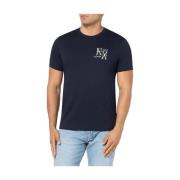 Logo T-shirt Armani Exchange , Blue , Heren