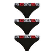 Driepak string Ufst-Stars-Threepack Diesel , Black , Dames