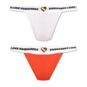 Twee-pack logo briefs Dsquared2 , Multicolor , Dames