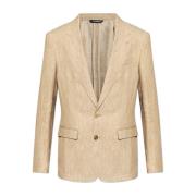 Linnen blazer Dolce & Gabbana , Beige , Heren