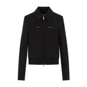 Stijlvolle Bomberjas in Blauw Sportmax , Black , Dames