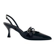 Joelle Onix Zwart Leren Pumps Alohas , Black , Dames