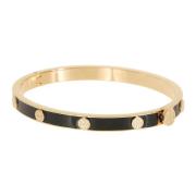 Stud Enamel Scharnier Armband Tory Burch , Black , Dames