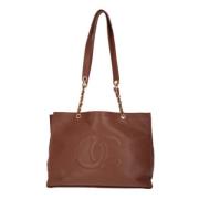 Pre-owned Leather chanel-bags Chanel Vintage , Brown , Dames