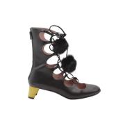 Pre-owned Leather boots Gucci Vintage , Black , Dames