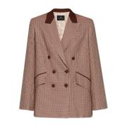 Geruit patroon blazer PS By Paul Smith , Pink , Dames