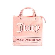 Velvet Shopper Tas Roze/Limonade/Wit Juicy Couture , Multicolor , Dame...