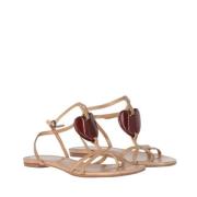 Pre-owned Leather sandals Alexander McQueen Pre-owned , Beige , Dames