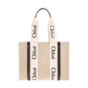 ‘Woody Medium’ shopper tas Chloé , Beige , Dames