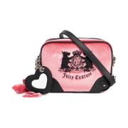 Eco-Leren Crossbody Tas Roze/Zwart Juicy Couture , Multicolor , Dames