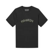 Bamboe T-shirt Zwart Grafische Print Maharishi , Black , Heren