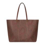 Bruine Dames Essential Large Tote Tas Etro , Brown , Dames