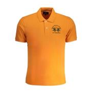 Oranje Contrast Polo Shirt met Logo La Martina , Orange , Heren