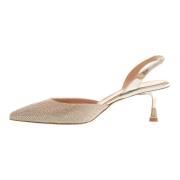 Zilveren Slingback Kristal Pumps Ninalilou , Beige , Dames