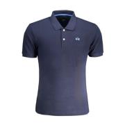 Blauw Katoenen Poloshirt met Borduursel La Martina , Blue , Heren