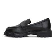 Leren Blokhak Loafers Cesare Gaspari , Black , Dames