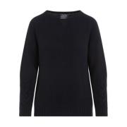 Donkerblauwe Knit Treccia Sweater Max Mara , Blue , Dames